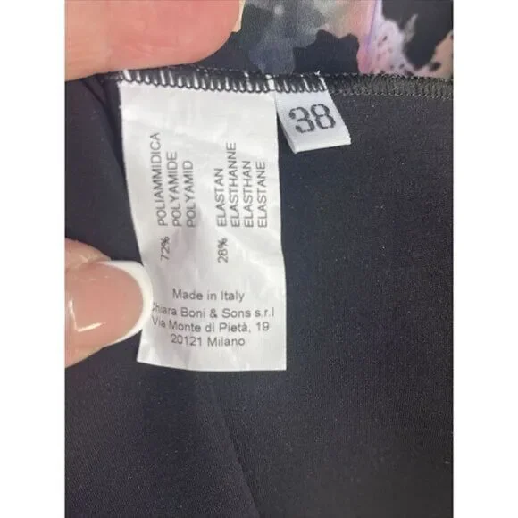 Chiara Boni La Petite Robe Size 2 Watercolor Abstract‎ Sleeveless Dress 38 EUC - Picture 10 of 14